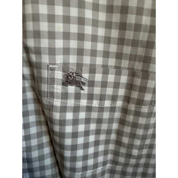 Burberry Brit Men's Long Sleeve  Button Up Checkered Print Shirt Size M - Picture 5 of 7